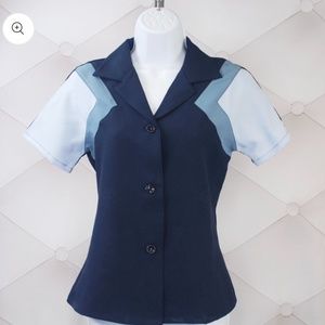 Star Struck Clothing Astro Bettie 1940s Reproduction Tri Tone Work Blouse